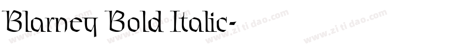 Blarney Bold Italic字体转换